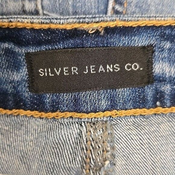 Silver Jeans Sure Thing Long Short 6.5' Universal Fit High Rise Short Size 31 - Picture 3 of 7